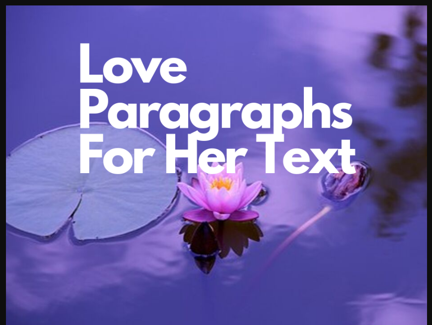 Love Paragraphs for Her