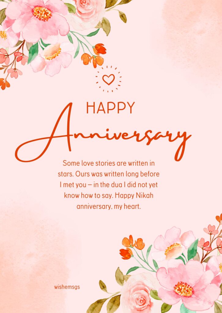 Romantic Nikah Anniversary Wishes
