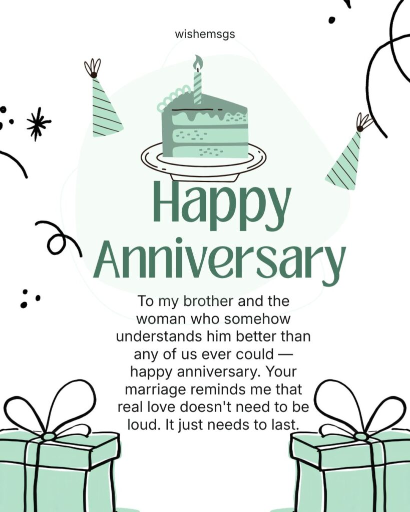Anniversary Card Wording and Handwritten Notes for Brother and Sister-in-Law