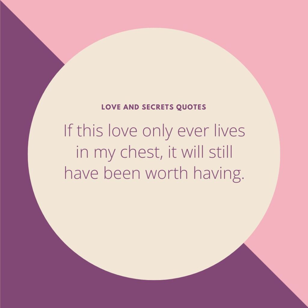 Heart-Touching & Emotional Secret Love Quotes