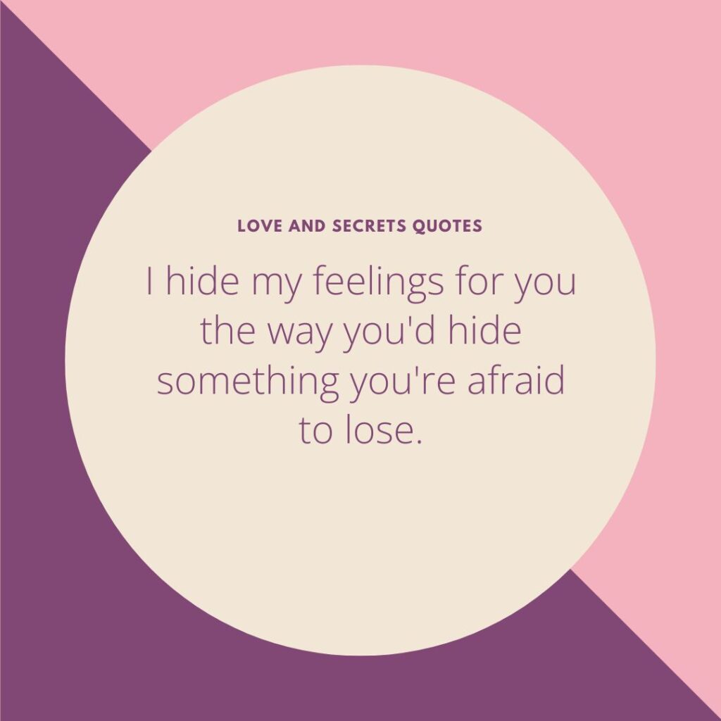 Hidden Love Quotes