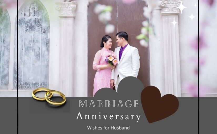 Couple celebrating their wedding anniversary together at home