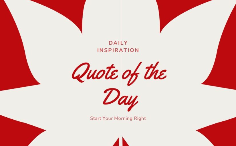 Quote of the day graphic with daily motivational message