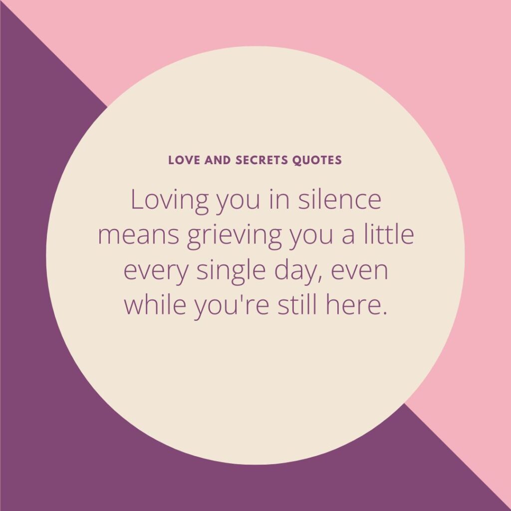 Sad Secret Love Quotes