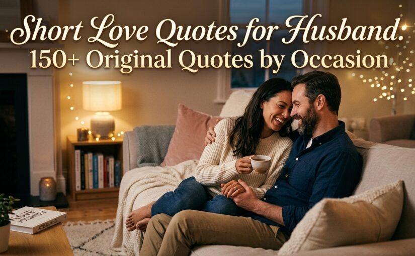 Wife writing a short love quote in a card for her husband