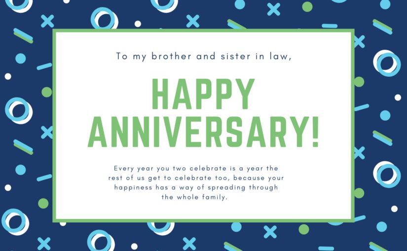 happy anniversary brother and sister in law