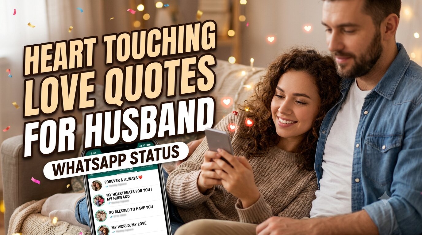 Heart touching love quotes for husband WhatsApp Status