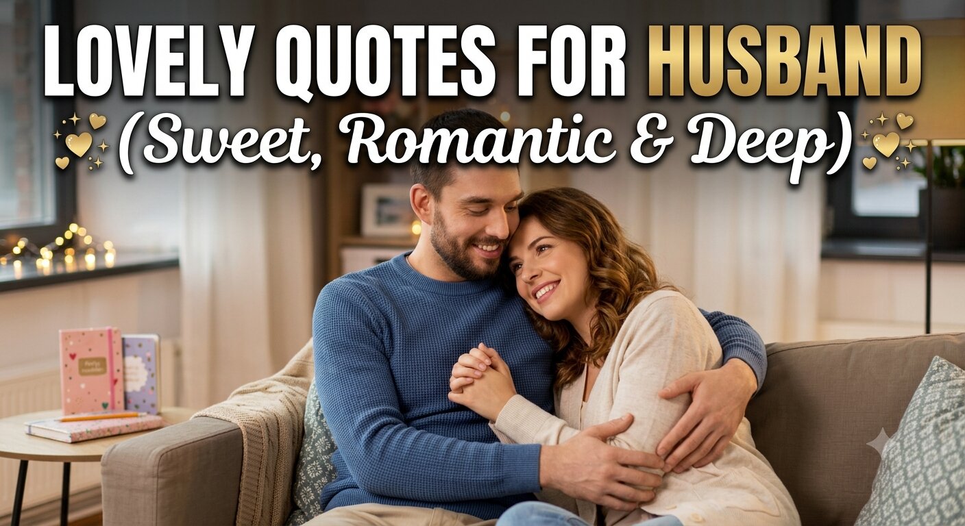 Wife smiling at husband while holding hands at home