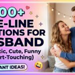 Wife captioning a photo with her husband using a short romantic one line caption