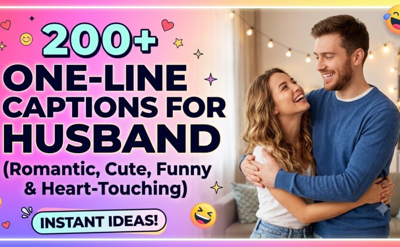 200+ One Line Captions for Husband (Romantic, Cute, Funny & Heart-Touching)