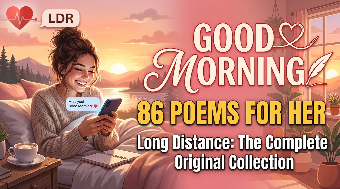 Woman smiling at her phone in bed while reading a morning message