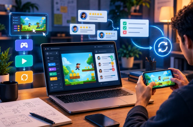 How No-Code Game Makers Support Game Testing